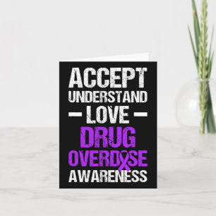 Drug Overdose Awareness Warrior Survivor &#   Card