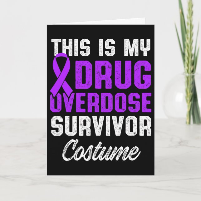 Drug Overdose Awareness Warrior Survivor &#   Card (Front)