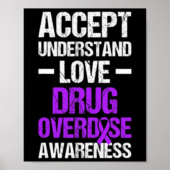 Drug Overdose Awareness Warrior Survivor &#   Poster (Front)