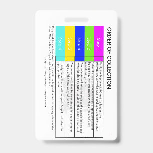 Drug Testing Order Of Collection Vertical Badge ID Badge