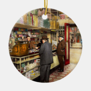 Drugstore - Exact change please 1920 Ceramic Tree Decoration