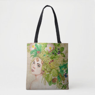 Druid beautiful watercolor tote bag