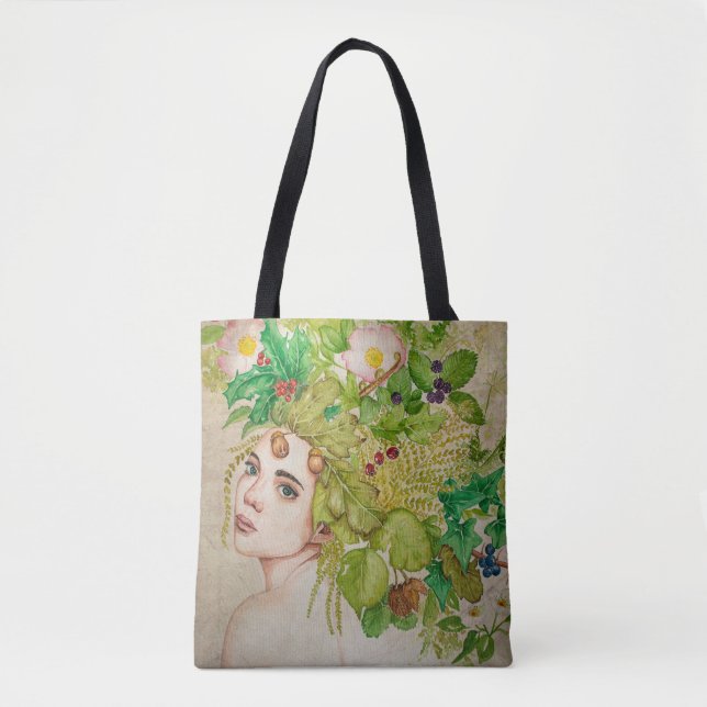 Druid beautiful watercolor  tote bag (Front)