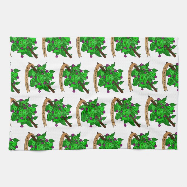Druid Dice Design Tea Towel (Horizontal)