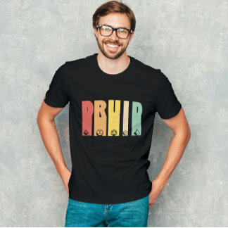 Druid Dungeon Fantasy Role playing Grunge T-Shirt