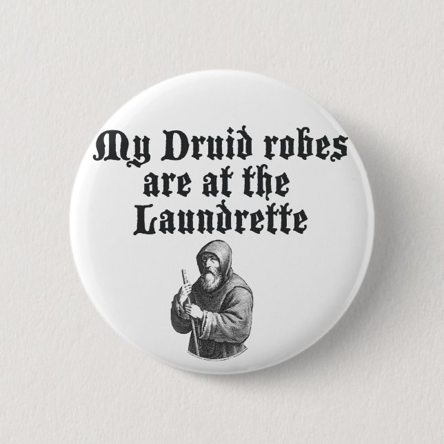 Druid Robes 6 Cm Round Badge (Front)