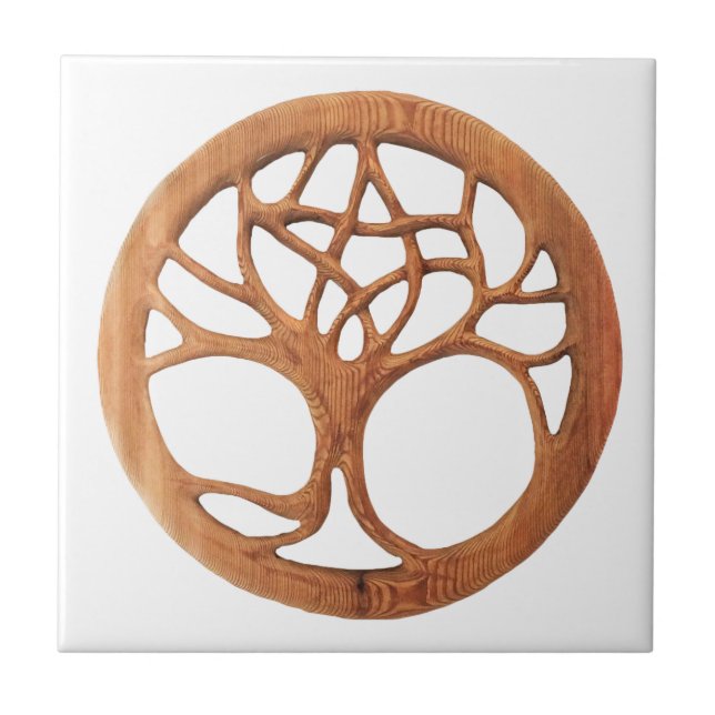 Druid Tree with Hidden Celtic Pentacle Tile (Front)