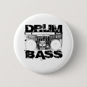 Drum and Bass 6 Cm Round Badge