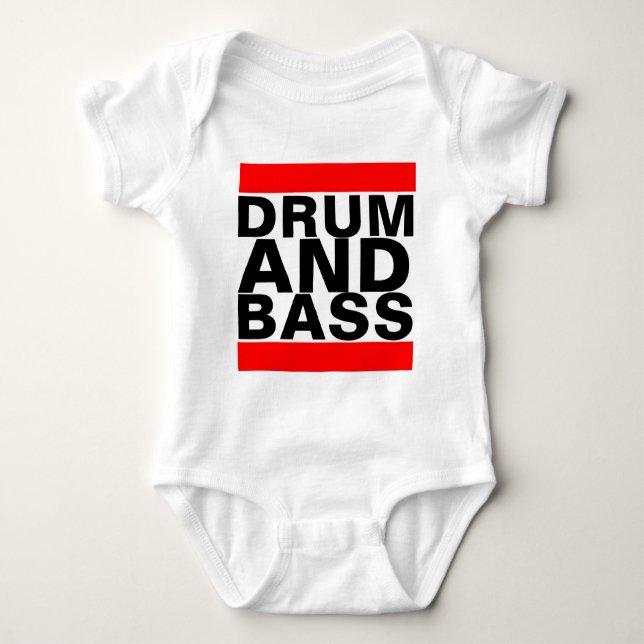 Drum and Bass Baby Bodysuit (Front)