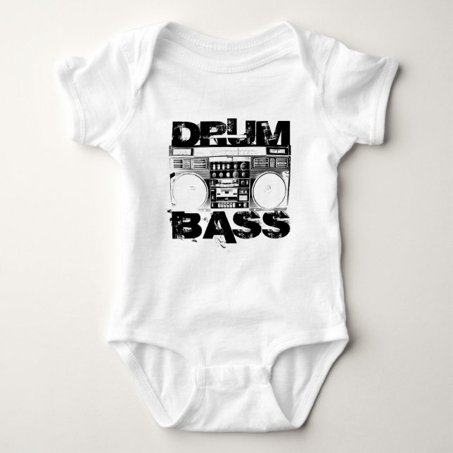 Drum and Bass Baby Bodysuit (Front)