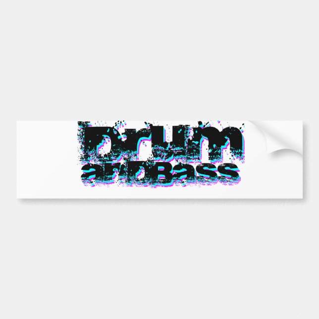 Drum and Bass Bumper Sticker (Front)