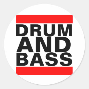 Drum and Bass Classic Round Sticker