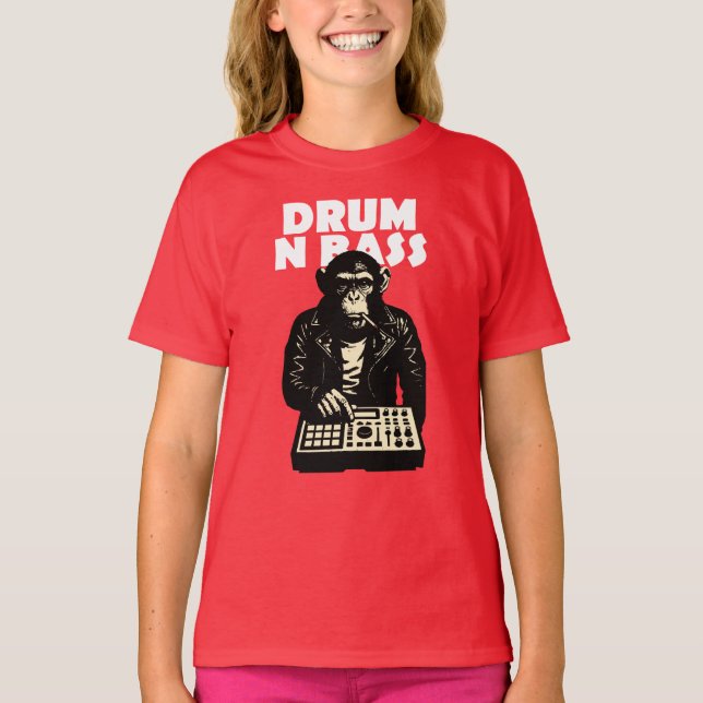 Drum and Bass Monkey T-Shirt (Front)