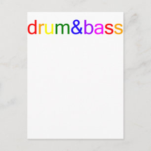 Drum and Bass Spectrum Postcard