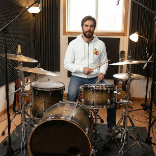 Drum and Cymbal Music Percussion Art Hoodie