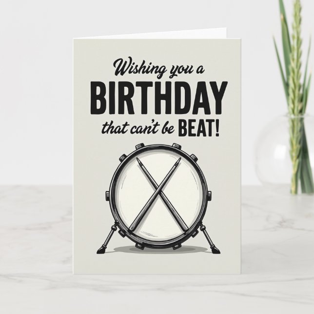 Drum Beat Birthday Card (Front)