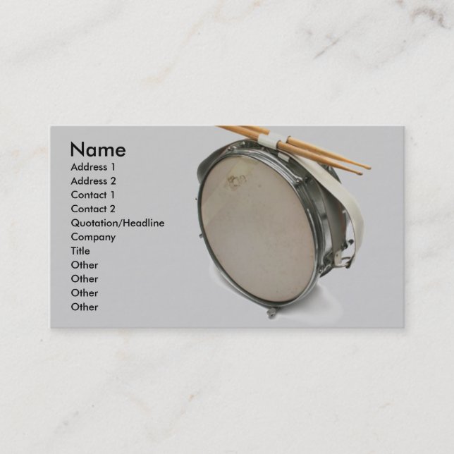 Drum Business Card (Front)
