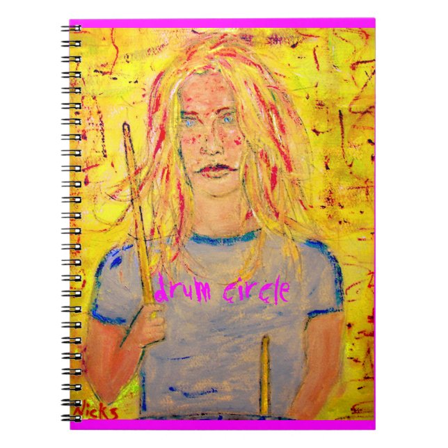 drum circle art spiral notebook (Front)