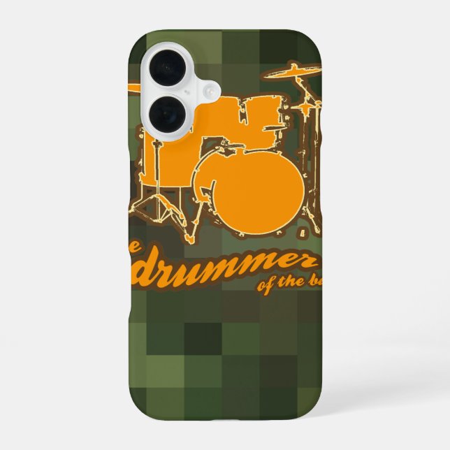 Drum drummer rock iPhone 16 case (Back)