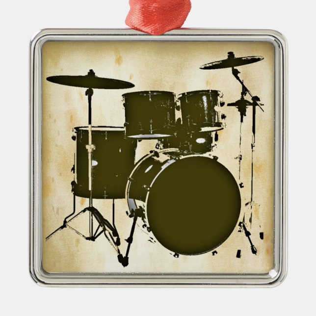 drum / drums metal tree decoration (Front)