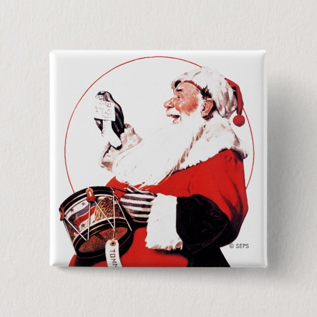 Drum for Tommy 15 Cm Square Badge (Front)