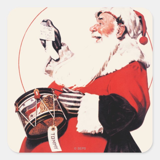 Drum for Tommy Square Sticker (Front)