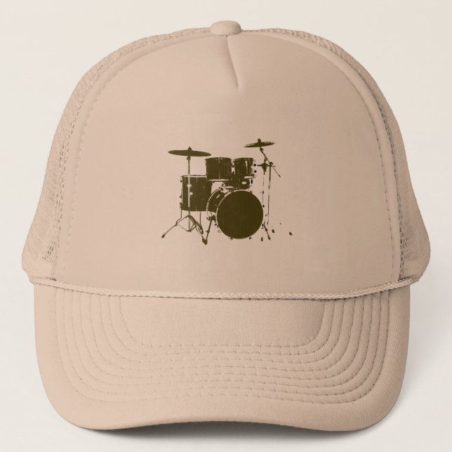 Drum head trucker hat (Front)