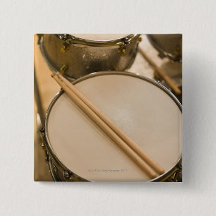 Drum Kit 3 15 Cm Square Badge