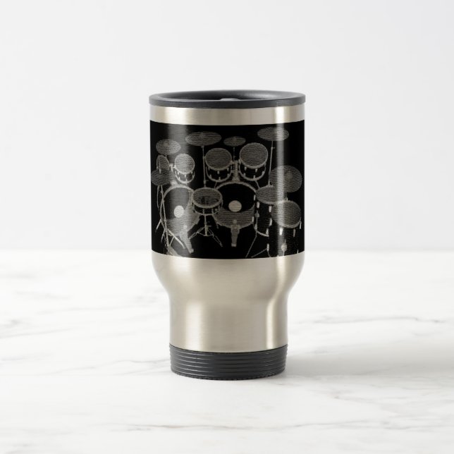 Drum Kit 3D Model: Custom Travel Mug (Center)