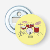 Drum kit cartoon illustration