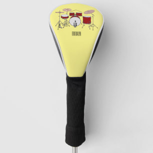 Drum kit cartoon illustration  golf head cover
