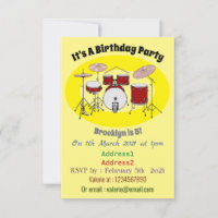 Drum kit cartoon illustration