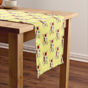 Drum kit cartoon illustration  short table runner