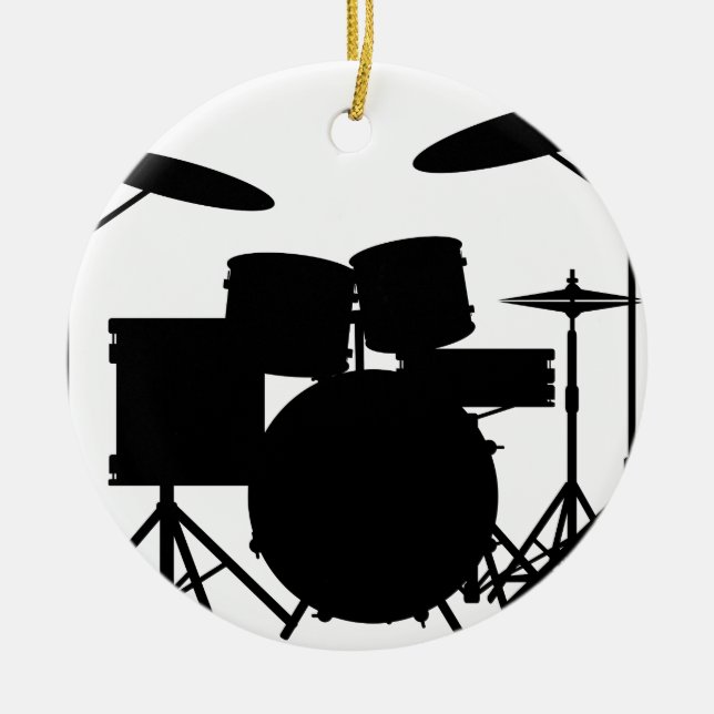 Drum Kit Ceramic Tree Decoration (Front)