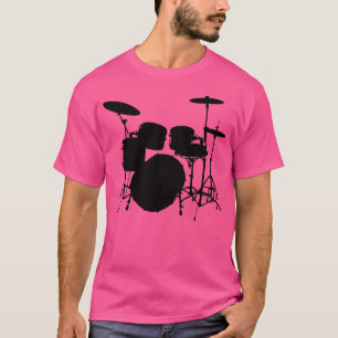 Drum Kit Design With Cymbals Snare Drum Bass Drum  T-Shirt