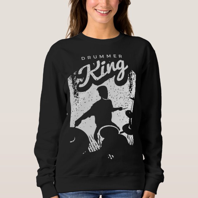 Drum Kit  for a Drummer with Percussion Instrument Sweatshirt (Front)