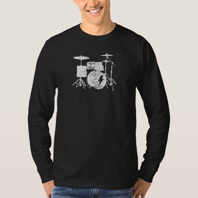 Drum Kit For Drummers  Drummer T-Shirt (Front)