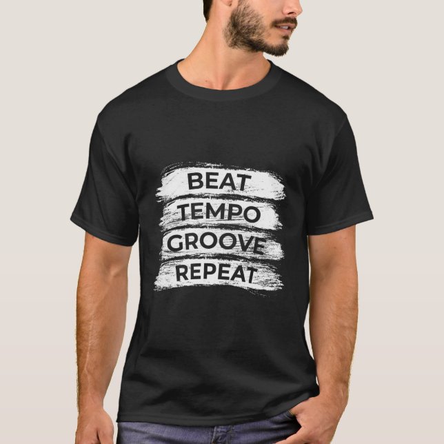 Drum Kit Motivation Drum Player Drum Set T-Shirt (Front)