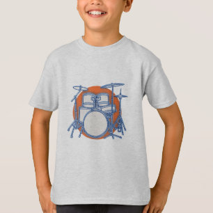 Drum Kit Offset T-Shirt