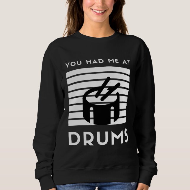 Drum Kit Saying Love Hobby Sweatshirt (Front)