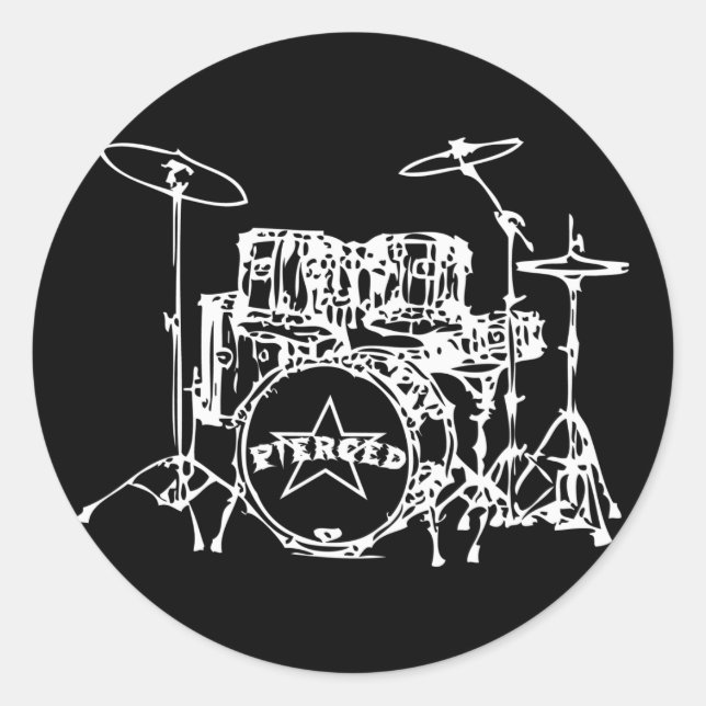 Drum Kit Special Classic Round Sticker (Front)