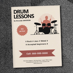 Drum Lessons Flyer