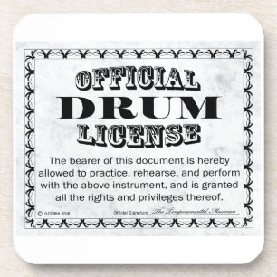Drum License Coaster