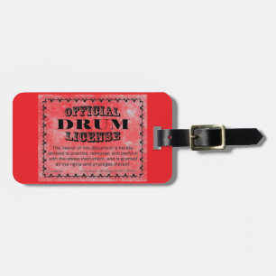 Drum License Luggage Tag