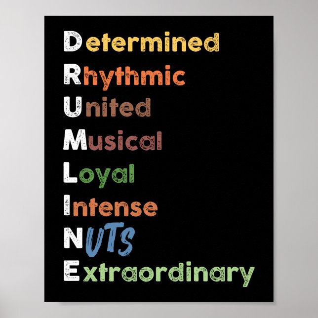 Drum Line Drumline Marching Band Poster (Front)