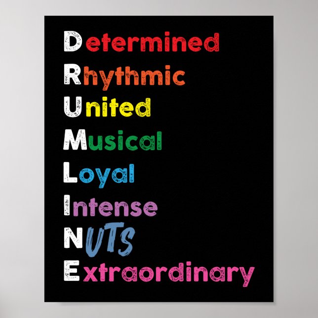 Drum Line Drumline Marching Band Poster (Front)