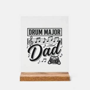 Drum Major Dad Vintage Music Shirt Design_1 Acrylic Sign