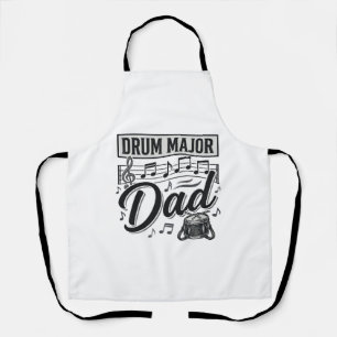 Drum Major Dad Vintage Music Shirt Design_1 Apron