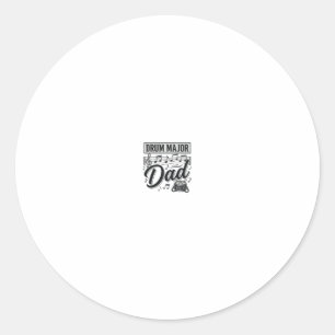 Drum Major Dad Vintage Music Shirt Design_1 Classic Round Sticker