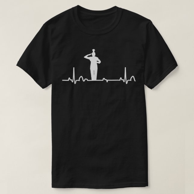 Drum Major Heartbeat Shirt Marching Band (Design Front)